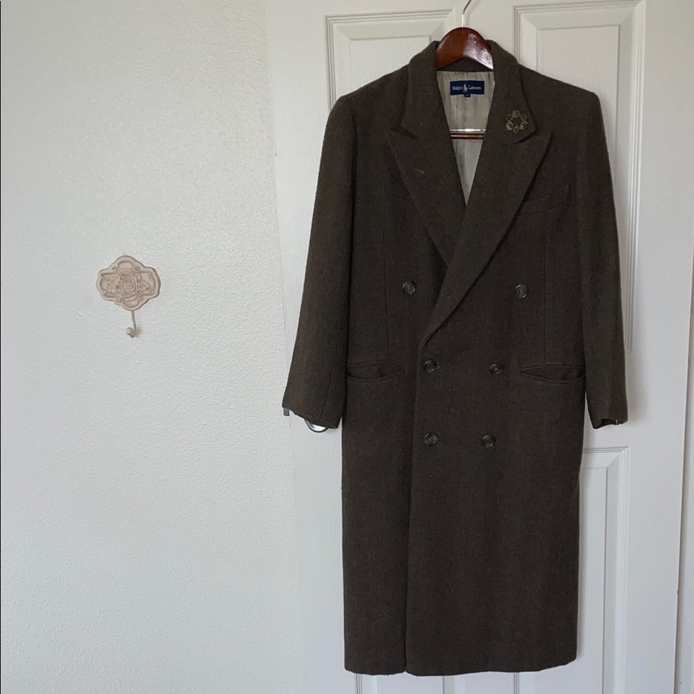 Ralph Lauren Vintage Wool Double-Breasted Long Coat